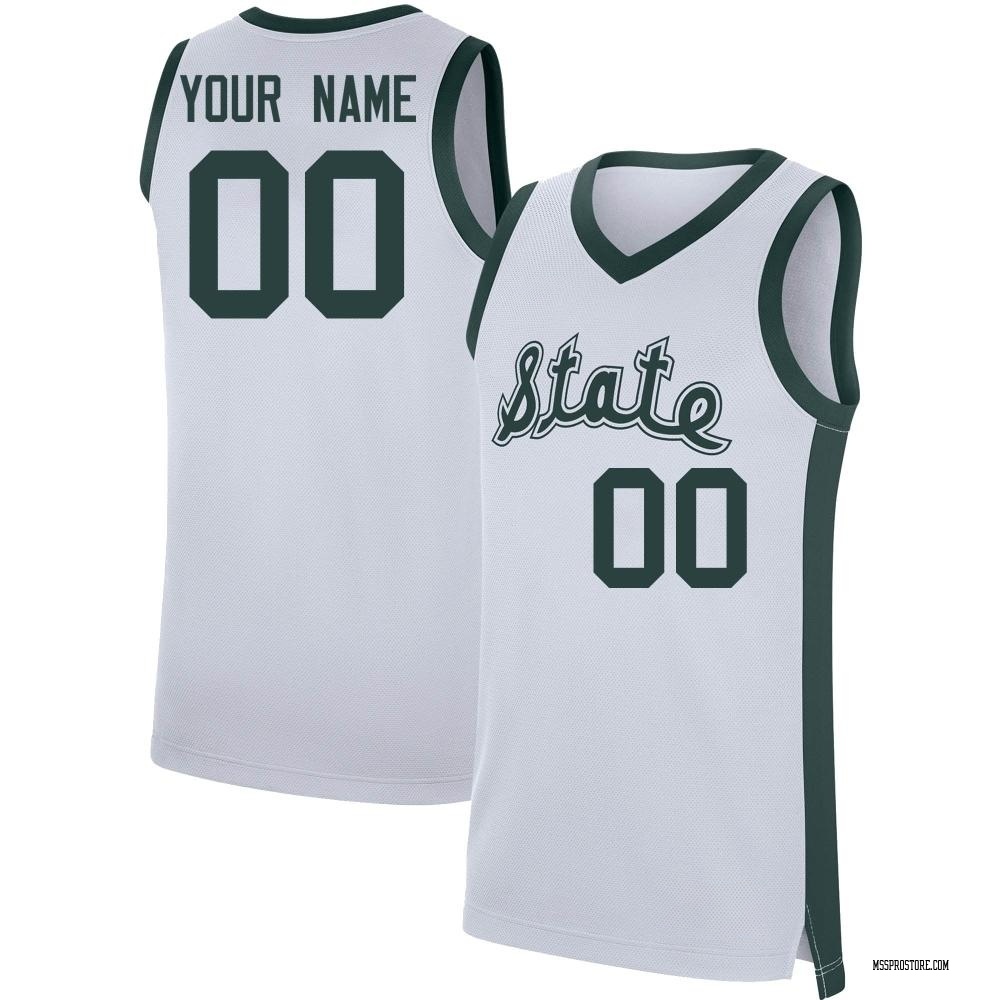 Customized White Michigan State Basketball Jersey – 99Jersey